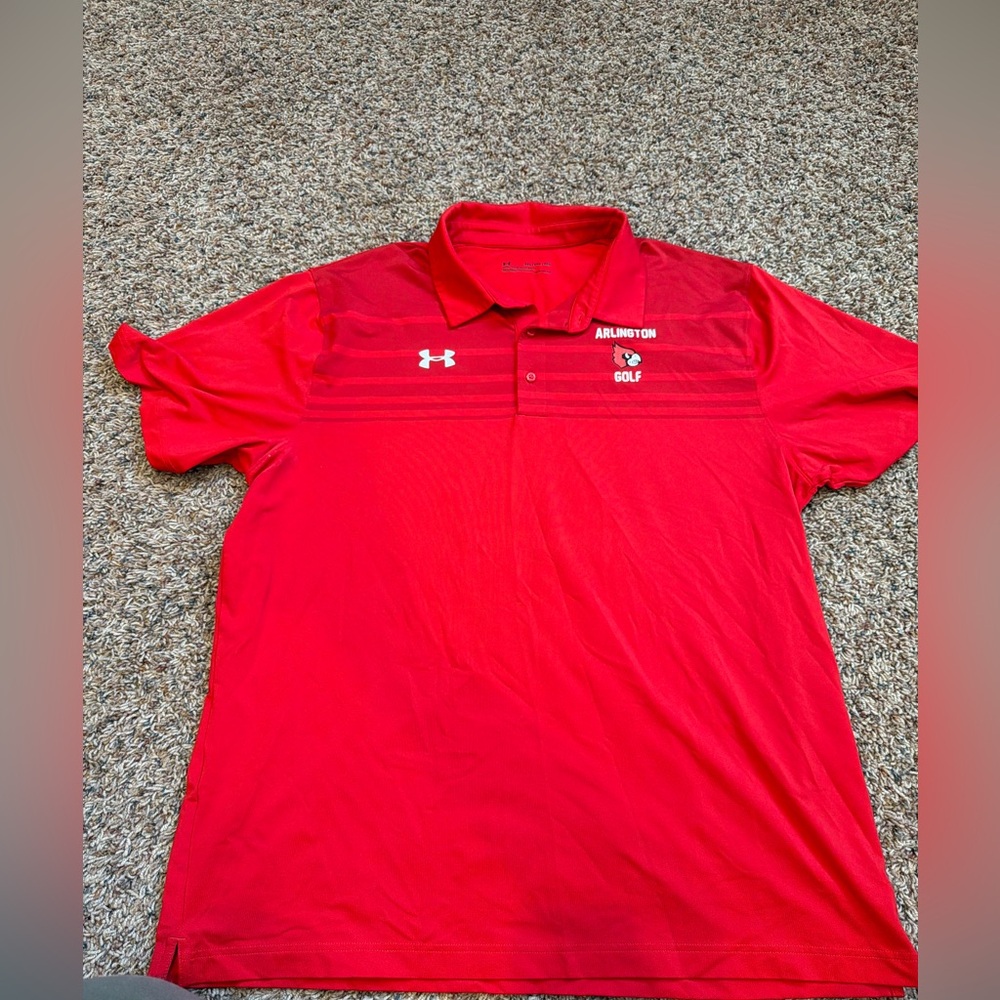 Under Armour Men's Red Arlington Golf Polo Shirt